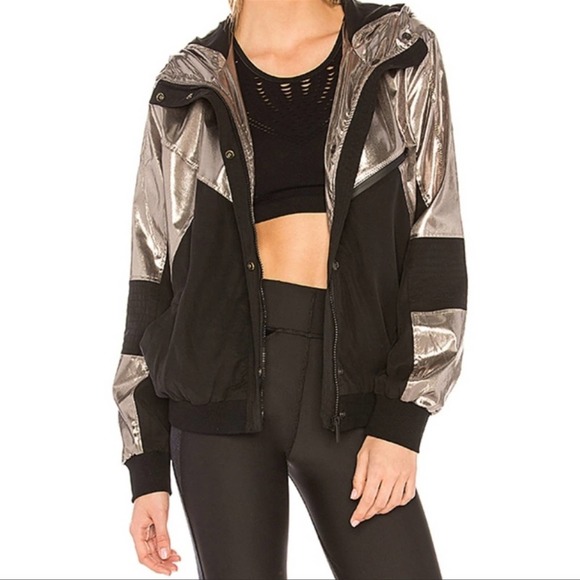 Alala Daze Jacket in Platinum Sz L Revolve Shopbop Lightweight Lined Hooded - Picture 1 of 12